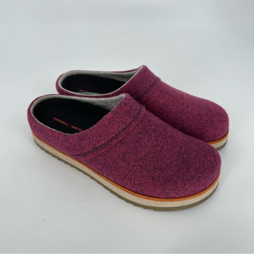 MERRELL Juno Wool Clog Women J001892 SlipOn Slipper Purple Maroon - Picture 2 of 11